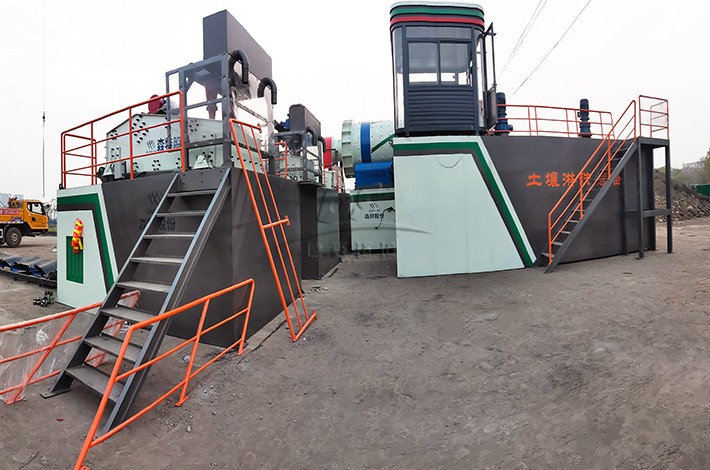 铬污染土壤淋洗修复设备安装现场 铬污染土壤淋洗修复设备安装现场
