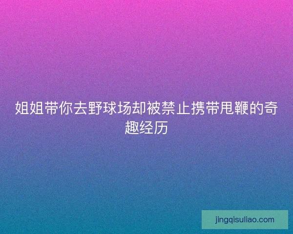姐姐带你去野球场却被禁止携带甩鞭的奇趣经历
